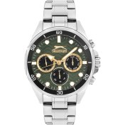 Resim Slazenger SL.09.2383.2.06 Quartz Çelik Gri Yeşil Kadran 42 mm Erkek Kol Saati 