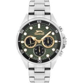 Resim Slazenger SL.09.2383.2.06 Quartz Çelik Gri Yeşil Kadran 42 mm Erkek Kol Saati 
