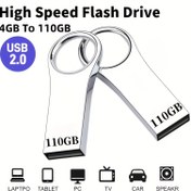 Resim Yüksek Hızlı USB 2.0 Flaş Sürücü - 4GB'den 110GB'ye Metal Başparmak Sürücüsü, Gerçek Kapasite, PC'ler, Akıllı TV'ler ve Araç Ses Sistemleri ile Uyumlu, Dayanıklı SSD Depolama, USB 2.0 Bağlantısı | Modern Başparmak Sürücü | Sağlam Metal Kasa 