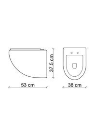 Resim Et-h203as2 Asma Klozet Parlak Altın & Siyah 