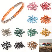 Resim 5x3x2mm Doğal Mat Çift Delikli Emaye Mineral Boncuklar - Çift Tonlu Hematit, DIY Takı Yapımı İçin Gevşek Aralıklı Boncuklar, Kolyeler, Bilezikler, Küpeler ve Etnik Tarz Giyim Aksesuarları İçin Mükemmel, Takı Yapımı Malzemeleri 