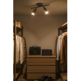 Resim Koal Avize Spoti 2'li Gri Renk (Gün Işığı) Modern Tasarım Cafe - Mutfak - Banyo Spot Ledli Sıralı Avize 
