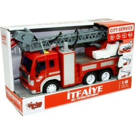 Resim Vardem 1:16 sürtmeli Sesli Işıklı Merdivenli Itfaiye Aracı 