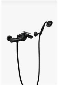 Resim İsaoğlu Yapı Siyah Duş Seti Batarya Dahil Set Şelale Naturel Akışlı Duş Sistemi Siyah Renk Pirinç Malzeme Siyah 