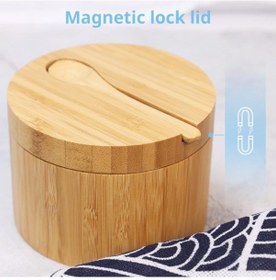 Resim Ahşap Kaşıklı Baharatlık Beyaz 