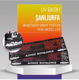 Resim Şanlıurfa Plakalık, 2 Adet Premium Uv Baskı, Plakalıkhane 