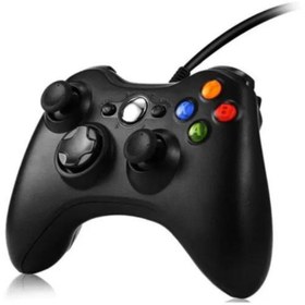 Resim VOOKA Xbox 360 Gamepad Joystick Kablolu Oyun Kolu Pc-360 Uyumlu Siyah 