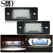 Resim 2 Adet Araba Canbus Led Numarası Plaka Elektrik Ampulü Porsche Cayenne İçin Vw Golf 5 Touareg 1gen Tiguan Passat B5.5 Otomatik Lamba 