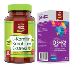 Resim Karabiber Extreli L-Karnitin 60 Tablet+Vitamin D3 K2 20 Ml 
