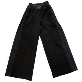 Resim Zekids Kız Çocuk Yanları Denim Garnilli 2 İplik Pantolon-15038 Siyah 
