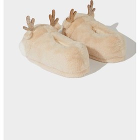 Resim Defacto Kız Çocuk Yılbaşı Temalı Düz Taban Panduf A8210a825wnbn279 Kahve-bn279 