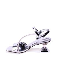 Resim Dagoster Dza07-1284051 Gümüş Ayna İnce Topuklu Abiye Kadın Ayakkabı Gümüş 