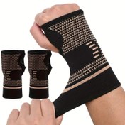 Resim BMK Bakır Sıkıştırma Bilek Kollari - Bilek Desteği Kolaylıkları ile Bakır, Erkekler ve Kadınlar için Elastik Bilek Desteği - Tipling, Spor, Uyku ve Günlük Aktiviteler için İdeal, Tipling Bilek Desteği | Manşet Desteği Tasarımı | Polyester Fiber Kolu, Bilek Desteği Kolaylığı 