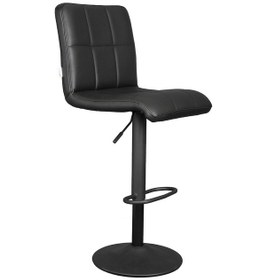 Resim Bürocci Carla Bar Taburesi-Siyah Deri-9503Y0101-Siyah 