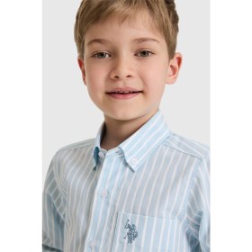 Resim U.s. Polo Assn. Erkek Çocuk Mavi Gömlek Desenli 50324772-VR036 