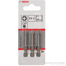 Resim Bosch - 3'Lü Paket - Ekstra Sert Seri Vidalama Ucu - Pz 1, 49 Mm 