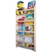 Resim Metsan Ağaç Sanayi Çocuk Odası Eğitici Kitaplık Ahşap Duvara Monte 4 Raflı, Çocuk Kitaplığı 