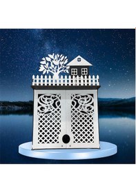 Resim Ahşap Dekoratif Anahtar Dolabı 