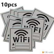 Resim 10 Adet WiFi Sinyal Etiketleri - Şeffaf WiFi Göstergesi ile Kendinden Yapışkanlı Termal Kağıt Etiketleri, 10x10cm, Ofis, Kahve Dükkanı, Ev Duvarı Hatırlatmaları için, WiFi Etiketleri, Ofis Gereksinimleri, Minimalist Tasarım, Kolay Kurulum 