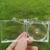Resim 4 adet DIY Cep Telefonu Dekoratif Mini Konfesyon CD Çantası Stili Cep Telefonu Kolye - Şeffaf Taşınabilir Fotoğraf Çantası Kolye, Cep Telefonu Kolye Dekorasyonu, Şeffaf Mini CD Çantası Kitap Anahtarlık 