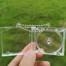 Resim 4 adet DIY Cep Telefonu Dekoratif Mini Konfesyon CD Çantası Stili Cep Telefonu Kolye - Şeffaf Taşınabilir Fotoğraf Çantası Kolye, Cep Telefonu Kolye Dekorasyonu, Şeffaf Mini CD Çantası Kitap Anahtarlık 