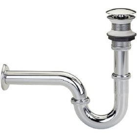 Resim Yak U Borulu Süzgeçli Sabit Kapaklı Lavabo Sifonu 102119058 Krom 