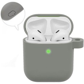 Resim Wozlo Apple Uyumlu AirPods 1. Ve 2. Nesil Koruyucu Silikon Kılıf - Silikon Koruma Kılıfı - Gri 