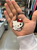 Resim Kuzgunshop Hello Kitty Kırmızı Kurdele Metal Anahtarlık 