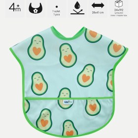 Resim Babyjem Baskılı Blw Kolsuz Mama Önlüğü Avakado Desen 