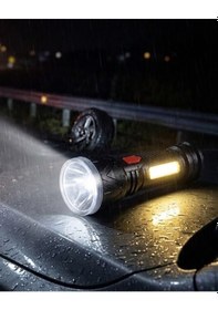Resim Uzun Menzilli Işıldak Şarjlı 9 Led 4 Depomıx - 35 Kademeli Aydınlatma Yeşil 