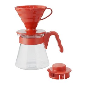 Resim Hario VCSD-02R V60 02 Kahve Demleme Seti, Kırmızı 