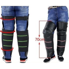 Resim Didadodo Sol Sağ Motosiklet Diz Bacak Sıcak Koruyucu, Motocross Diz Pedleri Rüzgar Geçirmez Yeşil Motocross Uyumlu Yeşil 