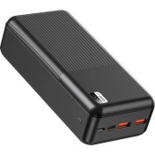 Resim Canpay LED Göstergeli 30000 mAh Powerbank ((PD 22.5W & QC 3.0 Hızlı Şarj Çift USB ve Type-C Çıkışlı)) Siyah 