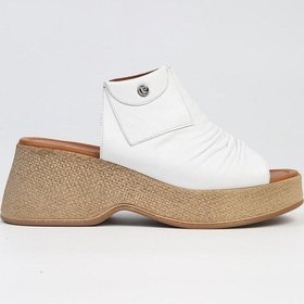 Resim Pierre Cardin Pc-7211- 3807 Beyaz-kadın Topuklu Terlik Beyaz 