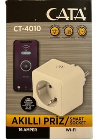 Resim Cata Ct-4010 Wifi Üzerinden Kontrol Edilebilen Akıllı Priz 8 Adet 