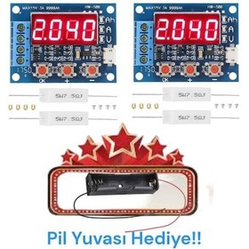 Resim HEDİYELİ!! İKİ ADET Zb2L3 Akü 18650 Lityum Pil Kapasite Ölçer Test Cihazı 1.5-15V 3A-4391 