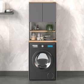 Resim Fly Eva Çamaşır Makinesi Dolabı Antrasit 