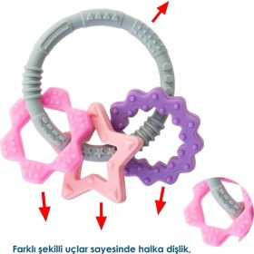 Resim Babyjem Silikon Halka Diş Kaşıyıcı Pembe 