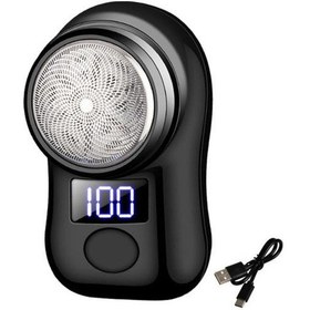 Resim Taşınabilir Elektrikli Tıraş Makinesi Led Pil Ekran Usb Şarj Edilebilir Su Geçirmez M Erkekler Döner Jilet Tıraş Makinesi 56730777 