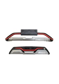 Resim Autogp Chery Omoda 5 Ön Ve Arka Tampon Koruma Difüzör Plastik Kırmızı Detaylı 2022+ Agp-bg-chr-171723 