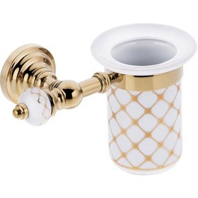 Resim Pure Geometrik Beyaz Altın Pvd Gold Montajlı Diş Fırçalık Aks-1 Diğer 