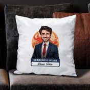 Resim Karikatürlü En Başarılı Erkek Spiker Yastık 