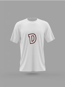Resim Panorama Ajans D Harfi Baskılı T-shirt 