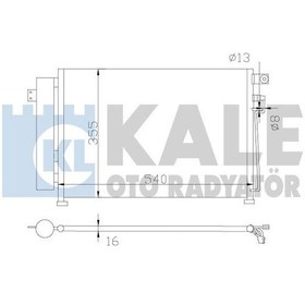 Resim KALE 343125 Klima Radyatoru Kondenser (Kia: Rio II 1.5 Crdi 2005-) 533×360×16 976061G300 (WA881971) 