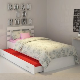 Resim Evmonte İdeal Yavrulu Karyola Tek Kişilik 90X190 Beyaz 