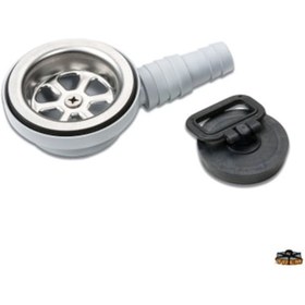 Resim 90° Açılı Evye Lavabo Gideri - Lavabo Süzgeci 