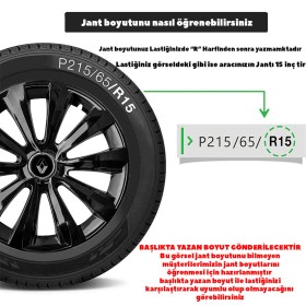 Resim PackGar Renault Clio 5 16 Inç Jant Kapağı Amblemli Piano Black 4'lü Set 214 