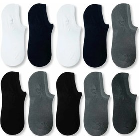 Resim çorapmanya 10 Çift Erkek Çok Renkli Bambu Görünmez (sneaker) Spor Ayakkabı Çorabı 