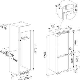 Resim Franke Fcb 320 Tnf Ne F Ankastre Buzdolabı 