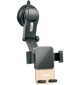 Resim Go-des Gd-hd328 360 Derece Dönebilen Vakumlu Tasarım Araç İçi Telefon Tutucu Siyah 